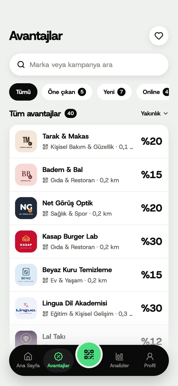 Avantajlar listesi